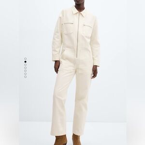 Mango Denim Jumpsuit with Zipper. NWOT. Size Small